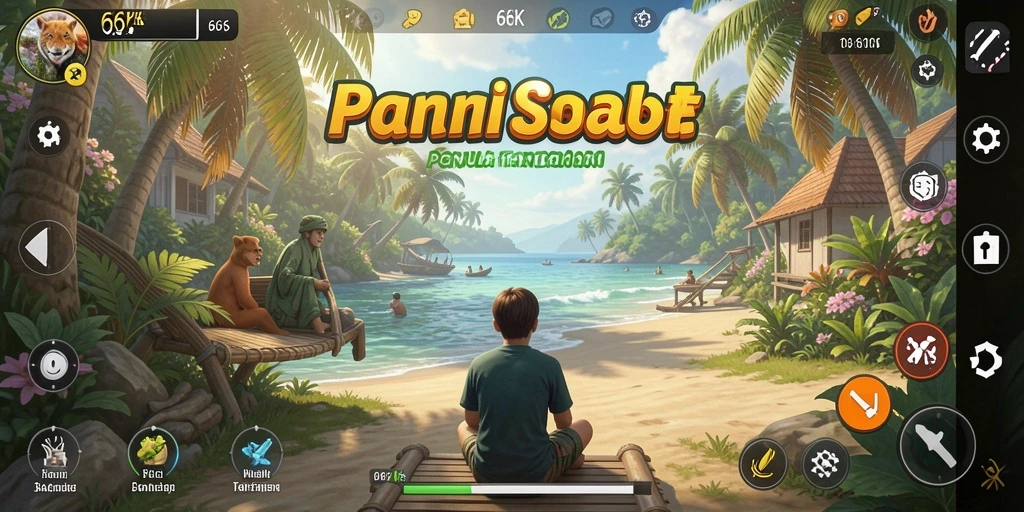 Tampilan gameplay 66K yang penuh warna dan seru.