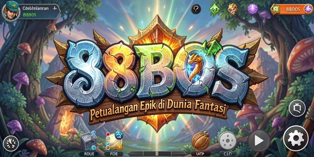 Menampilkan aksi seru dalam game RPG 88BOS.