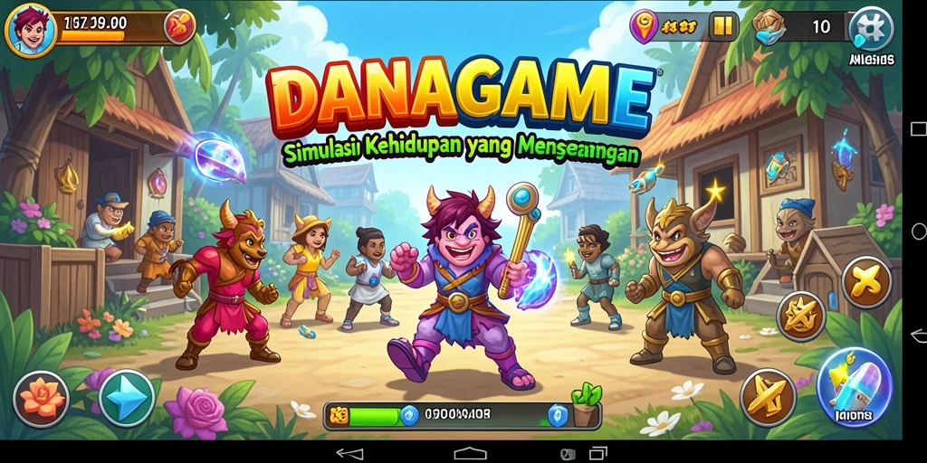 Tampilan gameplay yang menawan dari DANAGAME dengan aktivitas interaktif.