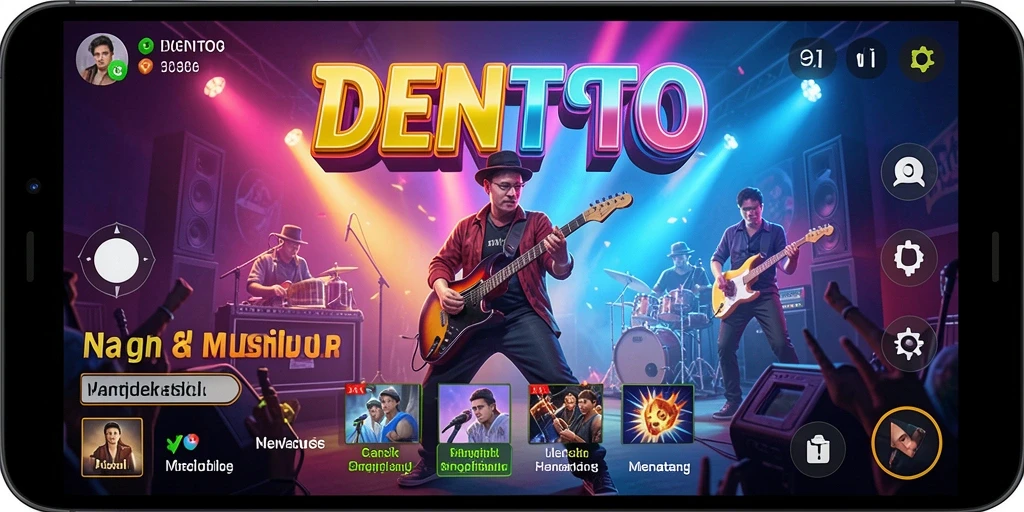 Screenshot DENTOTO menampilkan gameplay interaktif yang menghibur.