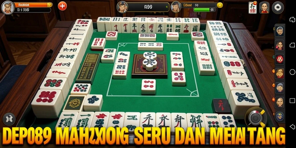 Tampilan menarik dari gameplay DEPO89 dalam permainan Mahjong.