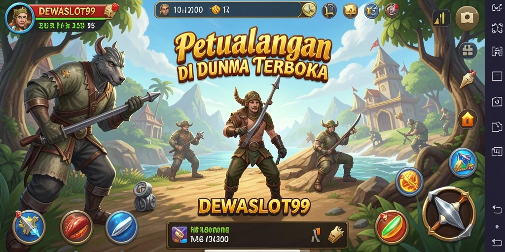 Tampilan gameplay DEWASLOT99 yang menakjubkan di dunia terbuka.
