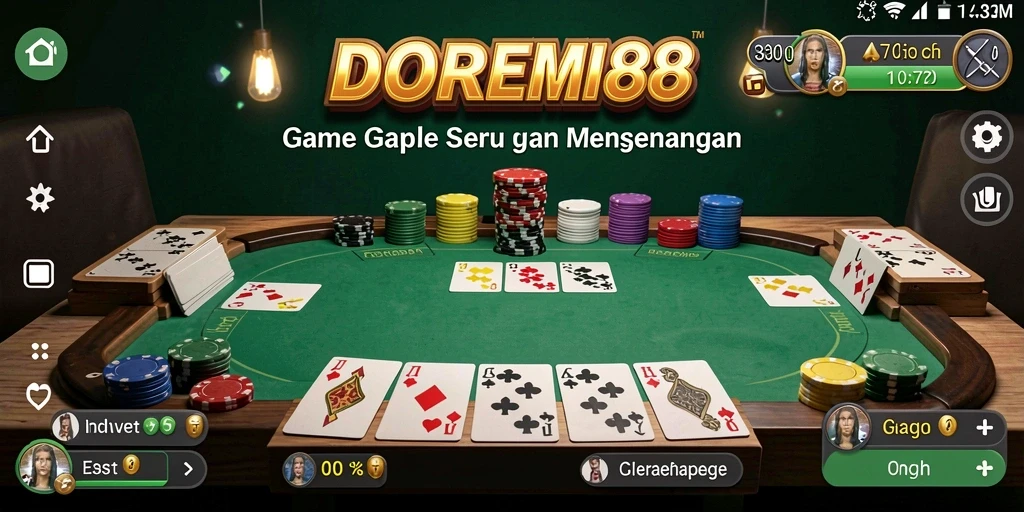 Screenshot DOREMI88 menampilkan gameplay Gaple yang seru dan menarik.