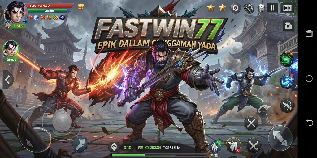 Screenshot pertarungan mendebarkan di FASTWIN77.