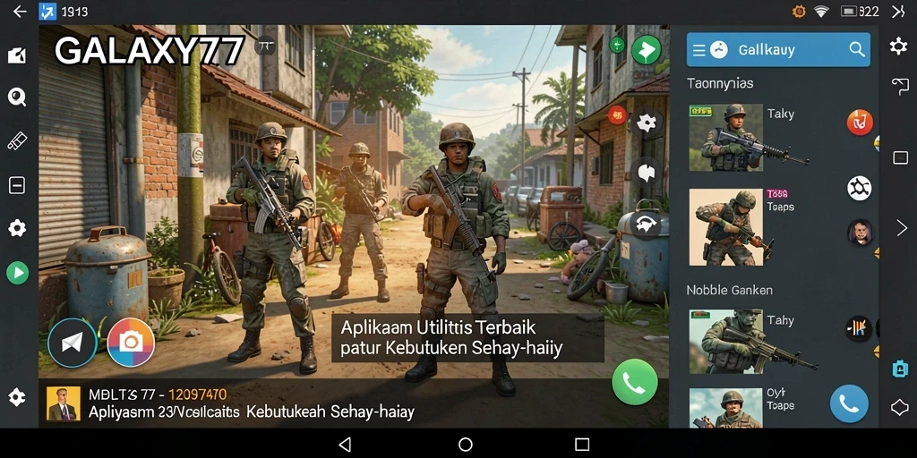 Tampilan antarmuka GALAXY77 yang user-friendly dan fungsional.