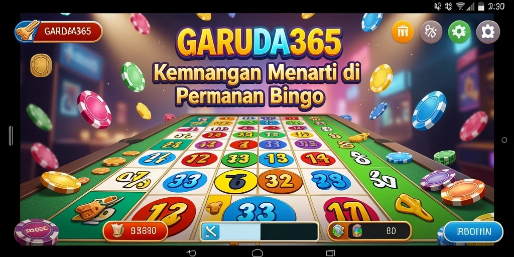 Screenshot GARUDA365 menampilkan momen seru permainan Bingo.