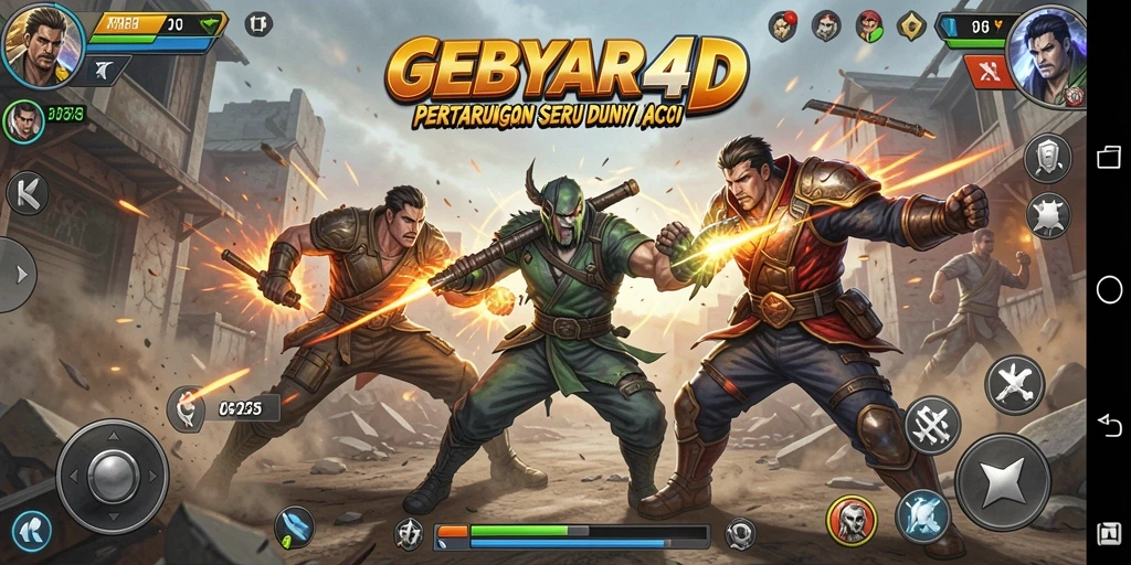 Screenshot dari gameplay seru GEBYAR4D yang penuh aksi.