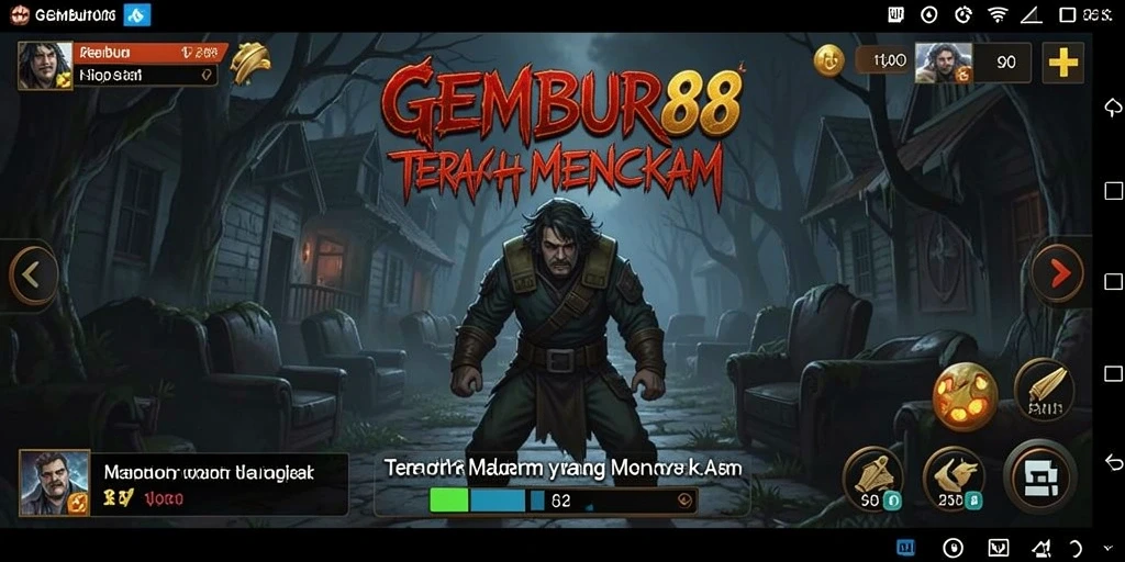 Tampilan gameplay menegangkan di dunia kegelapan yang mengerikan.