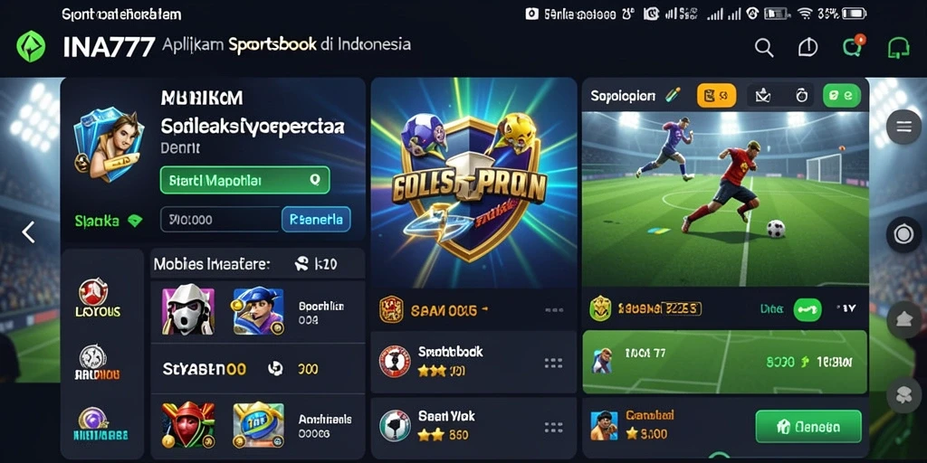 Tampilan gameplay menarik dari aplikasi Sportsbook INA777.