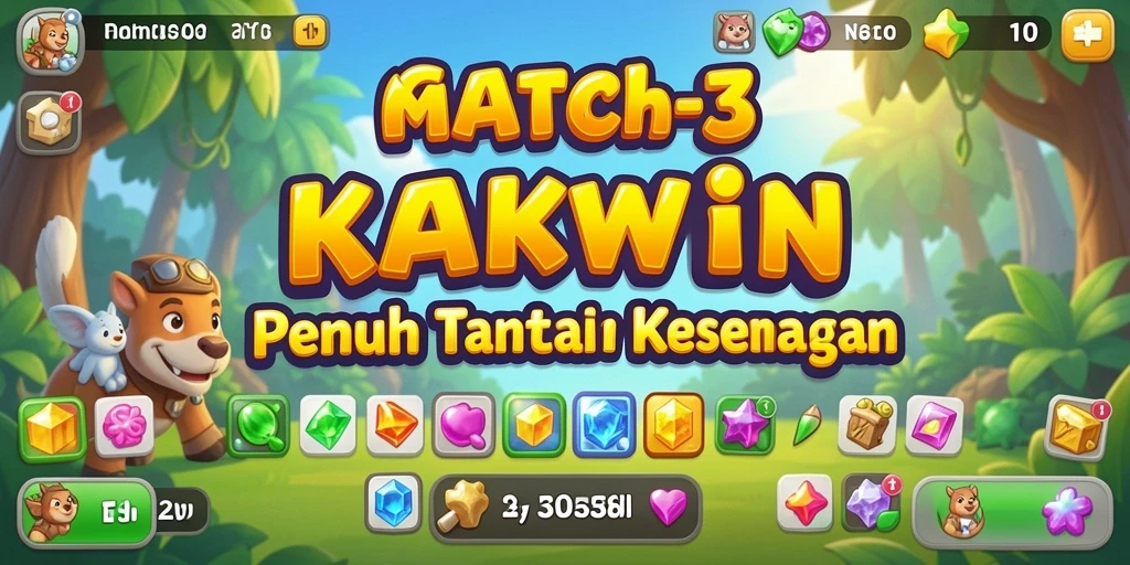 Screenshot KAKWIN menunjukkan gameplay menarik dengan kombinasi buah-buahan yang cerah.