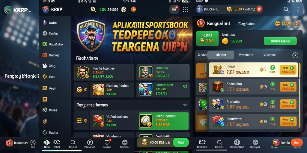 Tampilan gameplay KKRP yang menarik saat memasang taruhan olahraga.