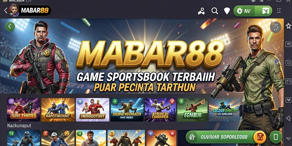 Tampilan antarmuka MABAR88 dengan berbagai pilihan taruhan olahraga.