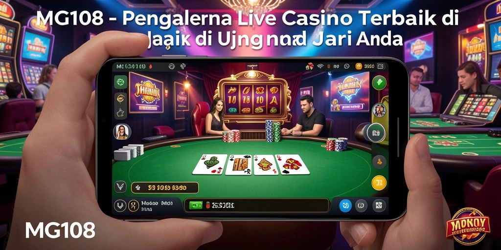 Tampilan gameplay Live Casino yang menarik dan interaktif di MG108.