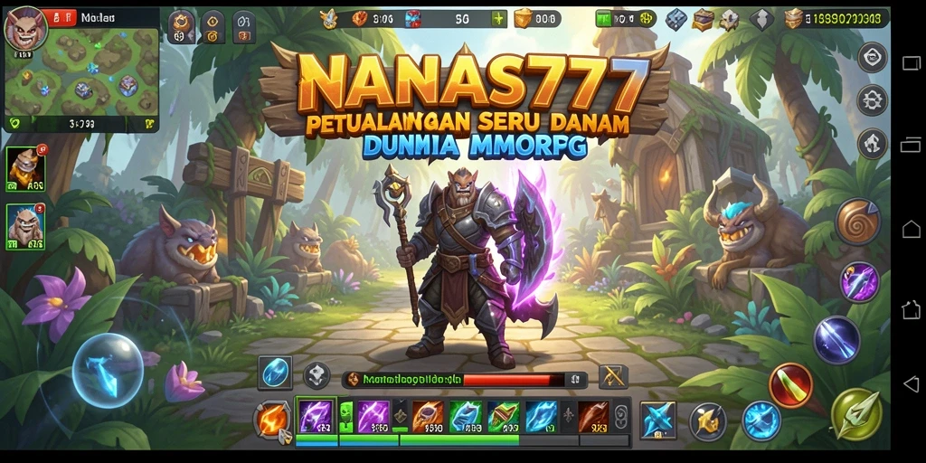 Screenshot gameplay NANAS777 menampilkan aksi seru di dunia MMORPG.