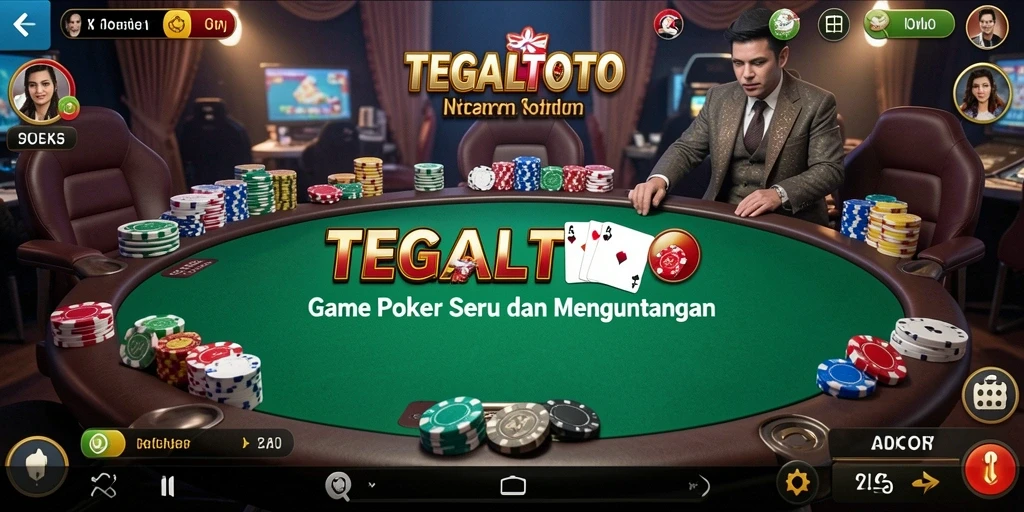 Screenshot gameplay TEGALTOTO menunjukkan keseruan bermain Poker.