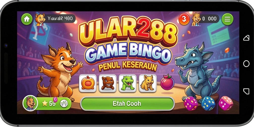 Tampilan gameplay seru dari ULAR288 dengan suasana Bingo yang menyenangkan.
