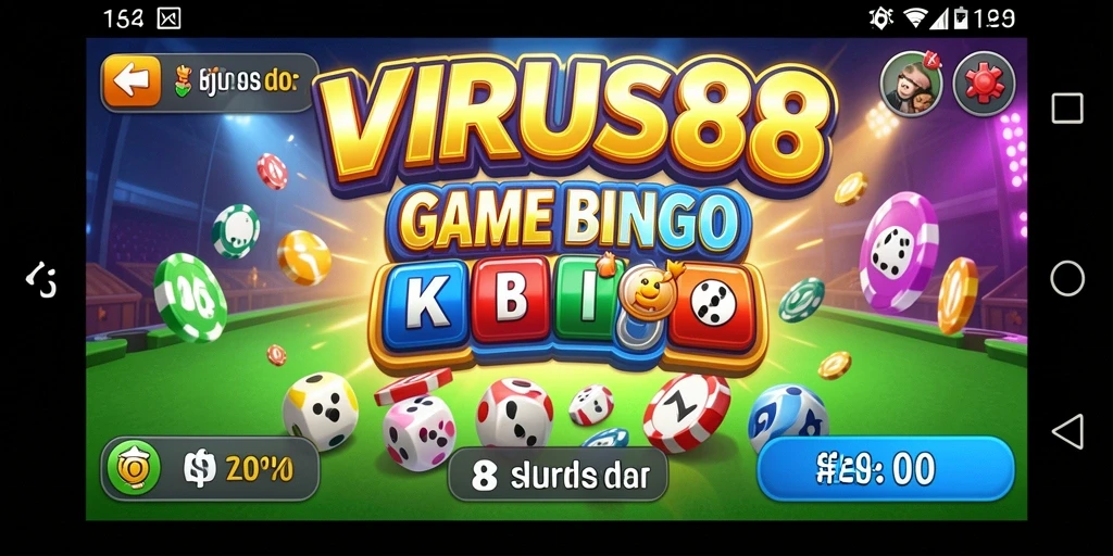 Tampilan screenshot VIRUS88 menampilkan gameplay Bingo yang seru.