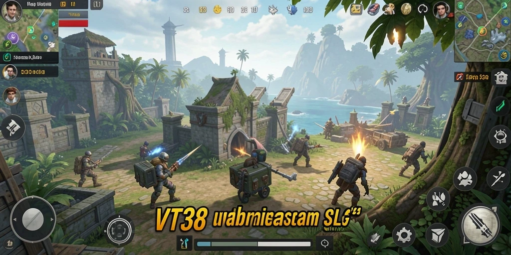 Tampilan aksi taktis dalam permainan SLG VT38.